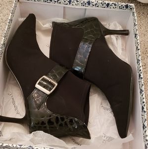 A. Marinelli black ankle boots
